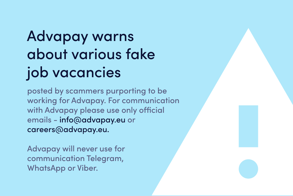 Advapay is warning about fake vacancies