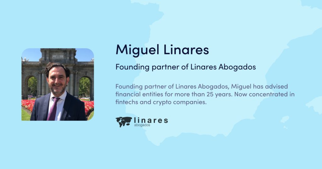 Miguel Linares_Founding partner of Linares Abogados_online webinar_Start your fintech business in Spain