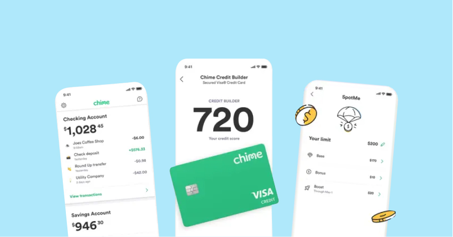 Мобильные банковские и финтех-приложения: Chime приложение - дизайн, скриншоты