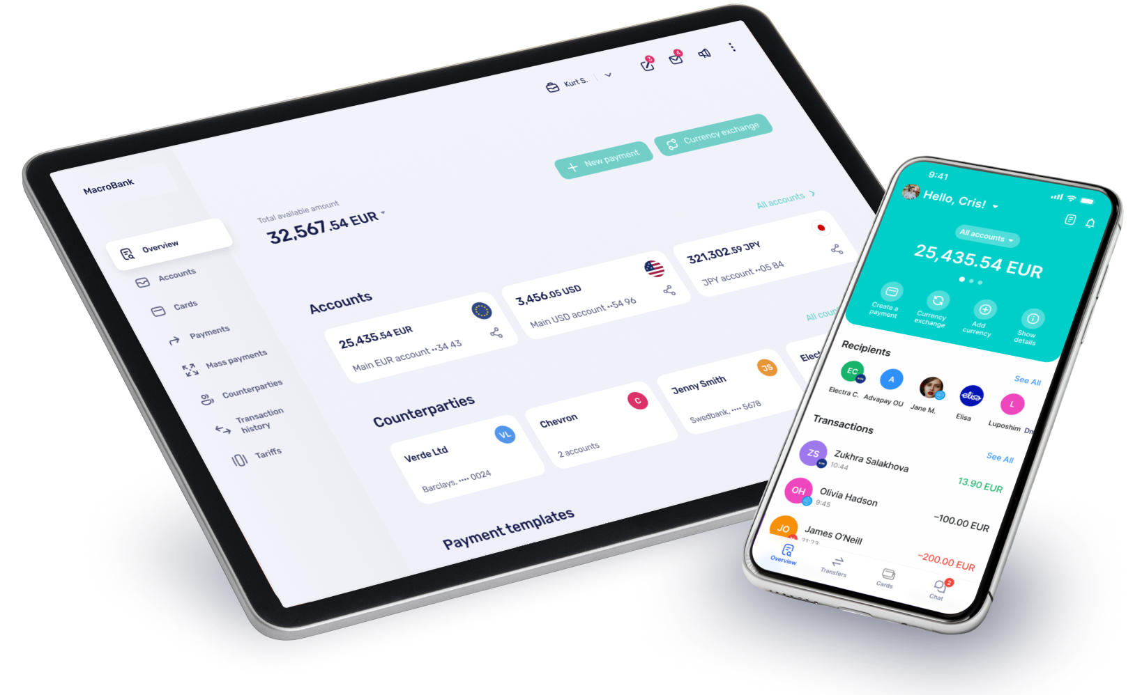 Core Banking white-label web and mobile application